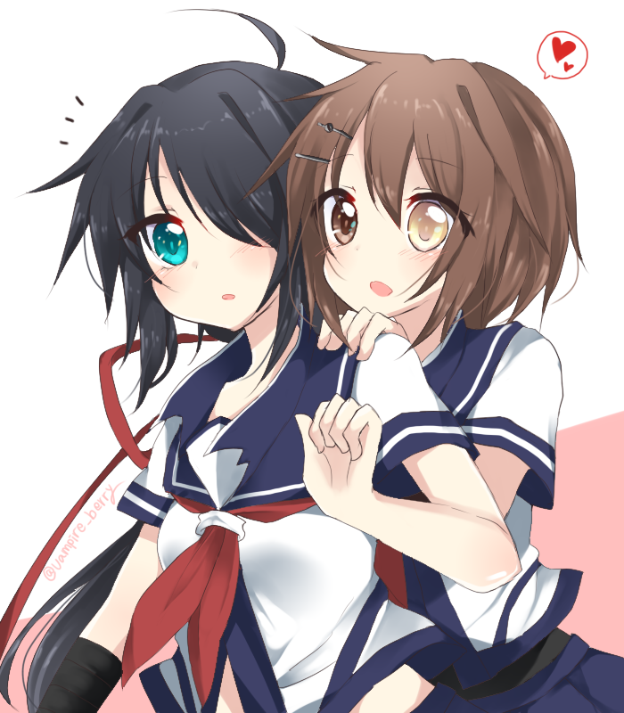 furutaka, kako, furutaka kai ni, and kako kai ni (kantai collection) drawn by ougi_hina