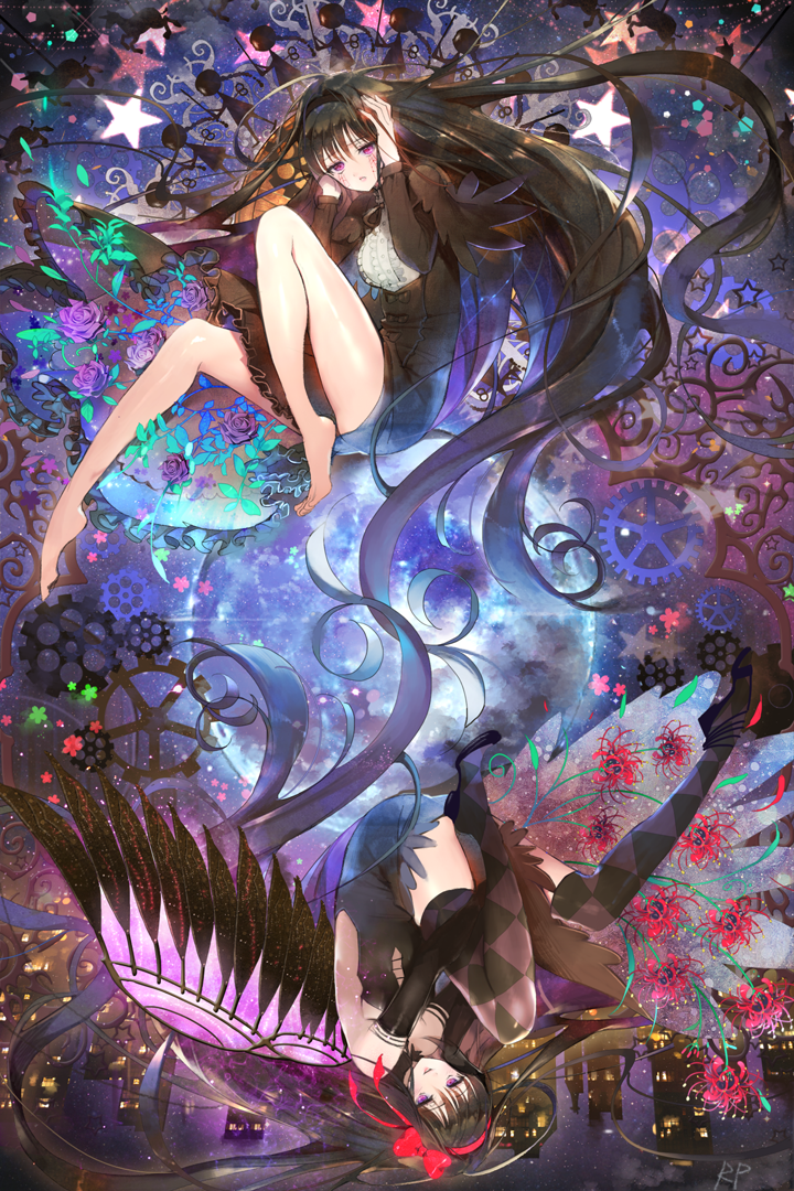 akemi homura and akuma homura (mahou shoujo madoka magica and 1 more) drawn by repi