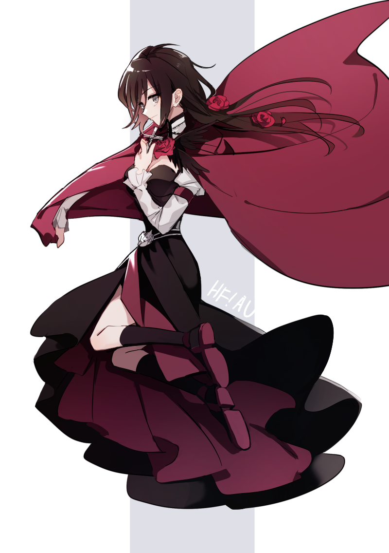 ruby rose (rwby) drawn by kuma_(bloodycolor)