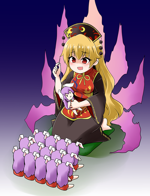 reisen udongein inaba and junko (touhou) drawn by kousei_(public_planet)