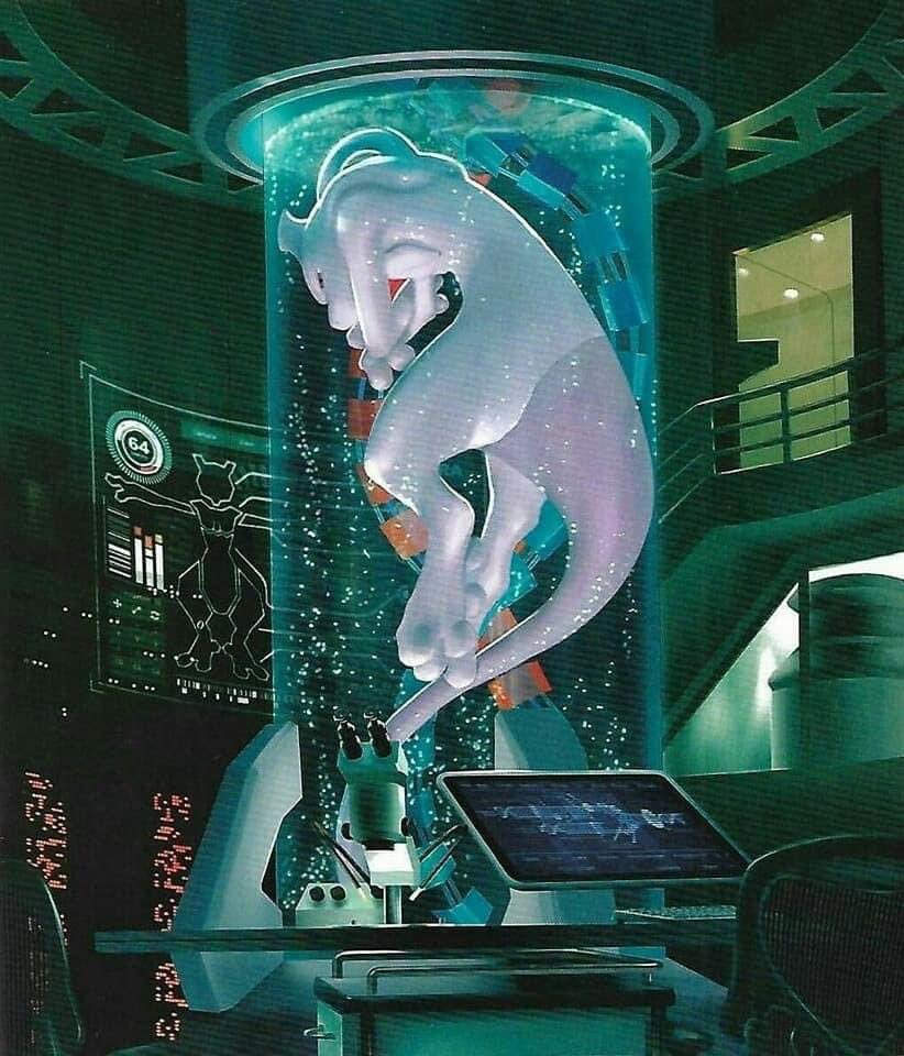 mewtwo (pokemon and 1 more) drawn by arita_mitsuhiro
