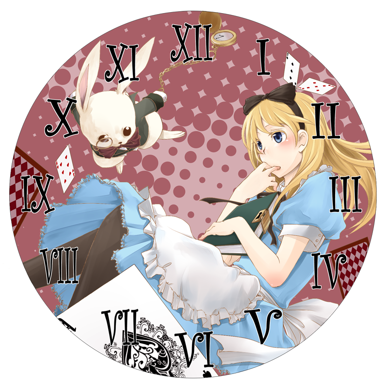 alice and white rabbit (alice's adventures in wonderland) drawn by yxyunxy