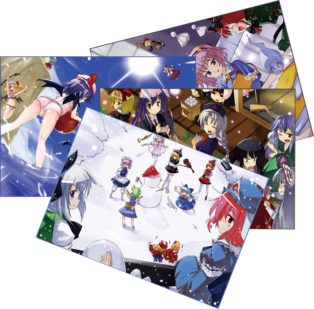 remilia scarlet, flandre scarlet, konpaku youmu, cirno, reisen udongein inaba, and 20 more (touhou) drawn by kiku_hitomoji