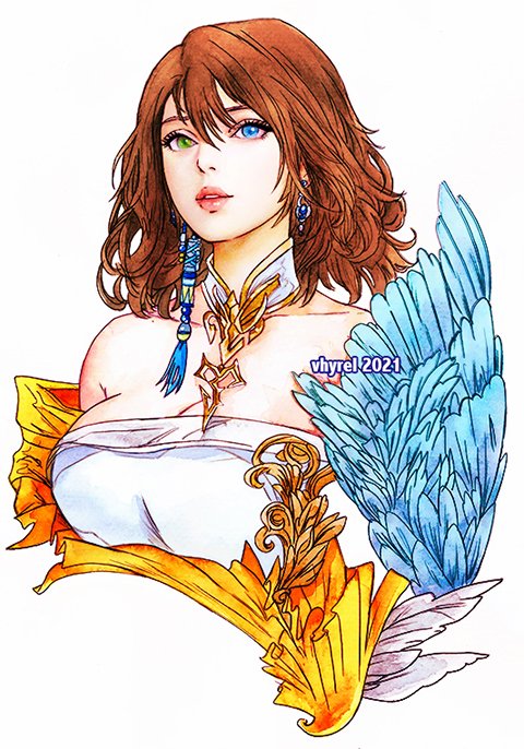 yuna (final fantasy and 1 more) drawn by vhyrel