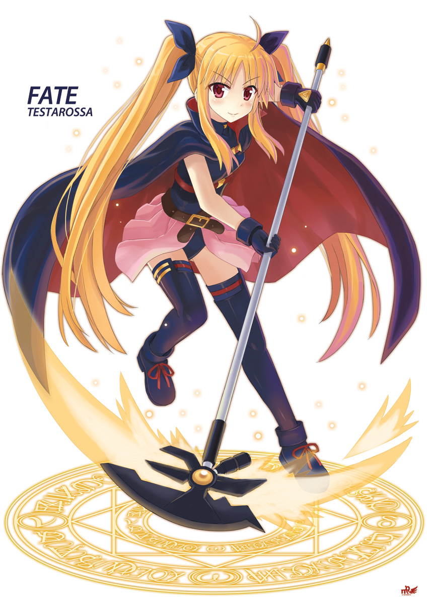 fate testarossa and bardiche (lyrical nanoha and 2 more) drawn by npcpepper