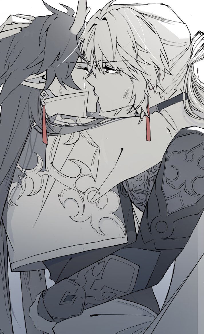 dan heng, blade, yingxing, and dan feng (honkai and 1 more) drawn by komugiko_414