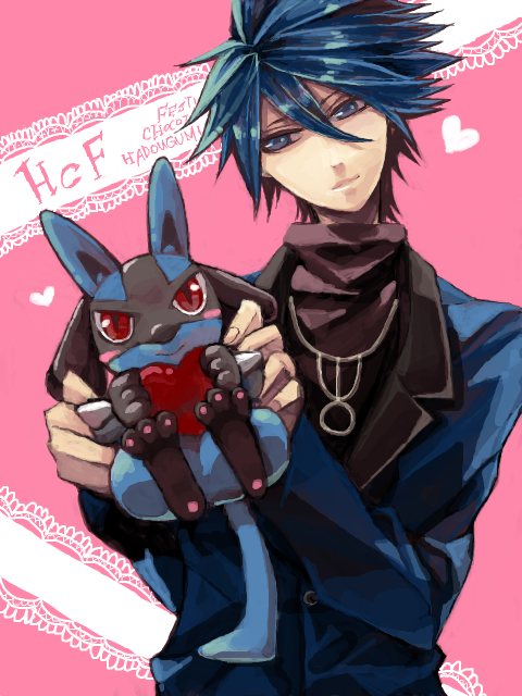 lucario and riley (pokemon and 1 more) drawn by ichi_kawa_ichi