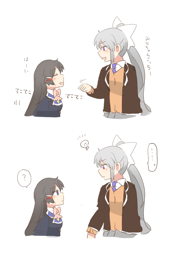 tsukino mito and higuchi kaede (nijisanji) drawn by rebecca_(keinelove)