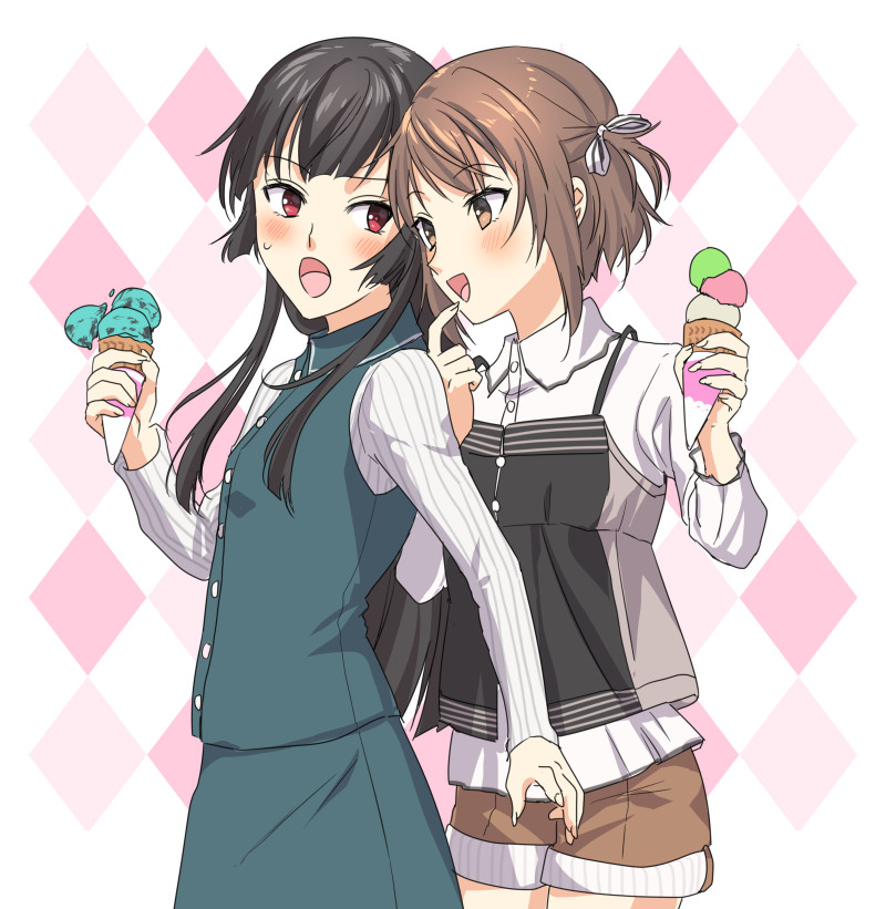 etou kanami and juujou hiyori (toji no miko) drawn by imotaberu