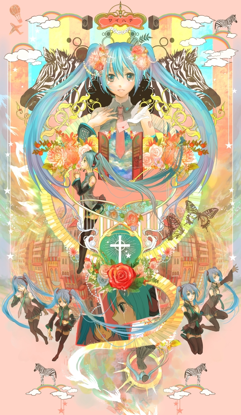 hatsune miku (vocaloid and 1 more) drawn by fuzichoco