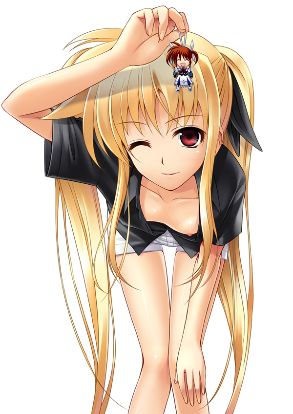 fate testarossa and takamachi nanoha (lyrical nanoha and 2 more) drawn by 40010prototype