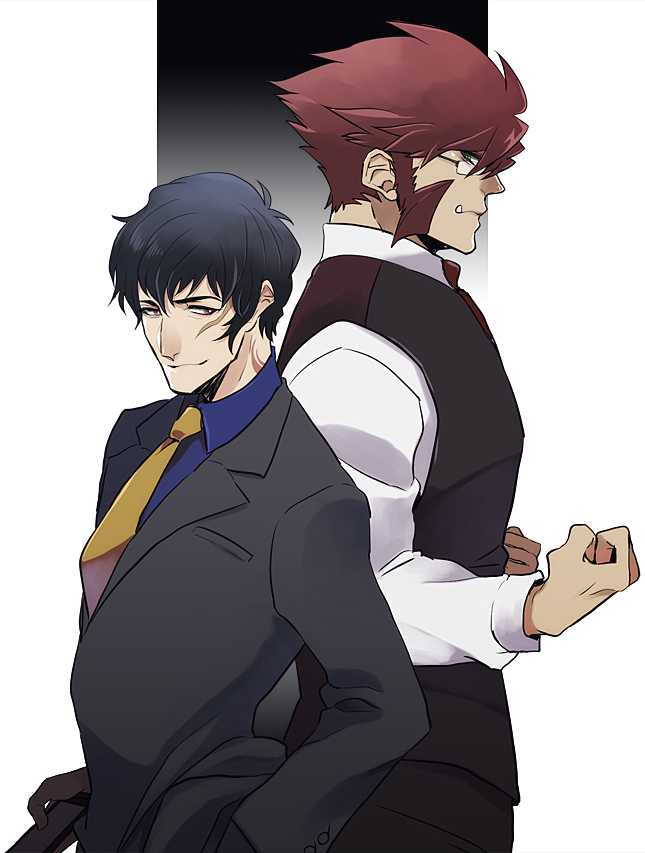 klaus von reinhertz and steven a. starphase (kekkai sensen) drawn by senbe_(motimotio)