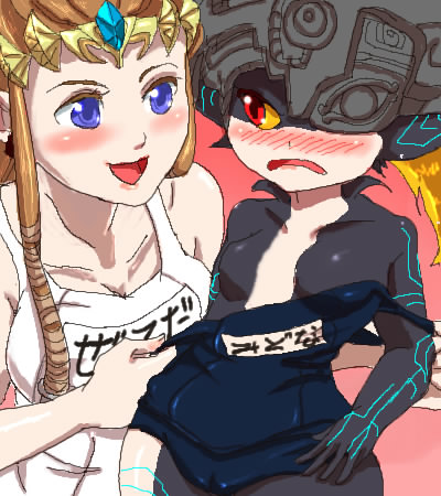 princess zelda and midna (the legend of zelda and 1 more) drawn by chichi_band
