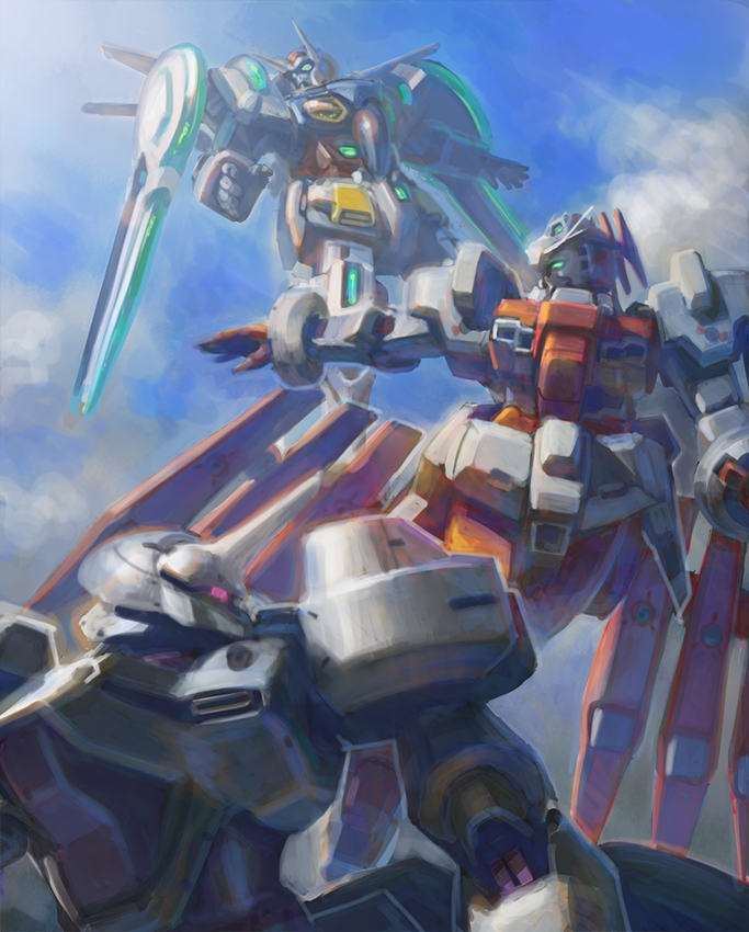 g-self, g-arcane, g-self perfect pack, and g-lucifer (gundam and 1 more) drawn by fmu
