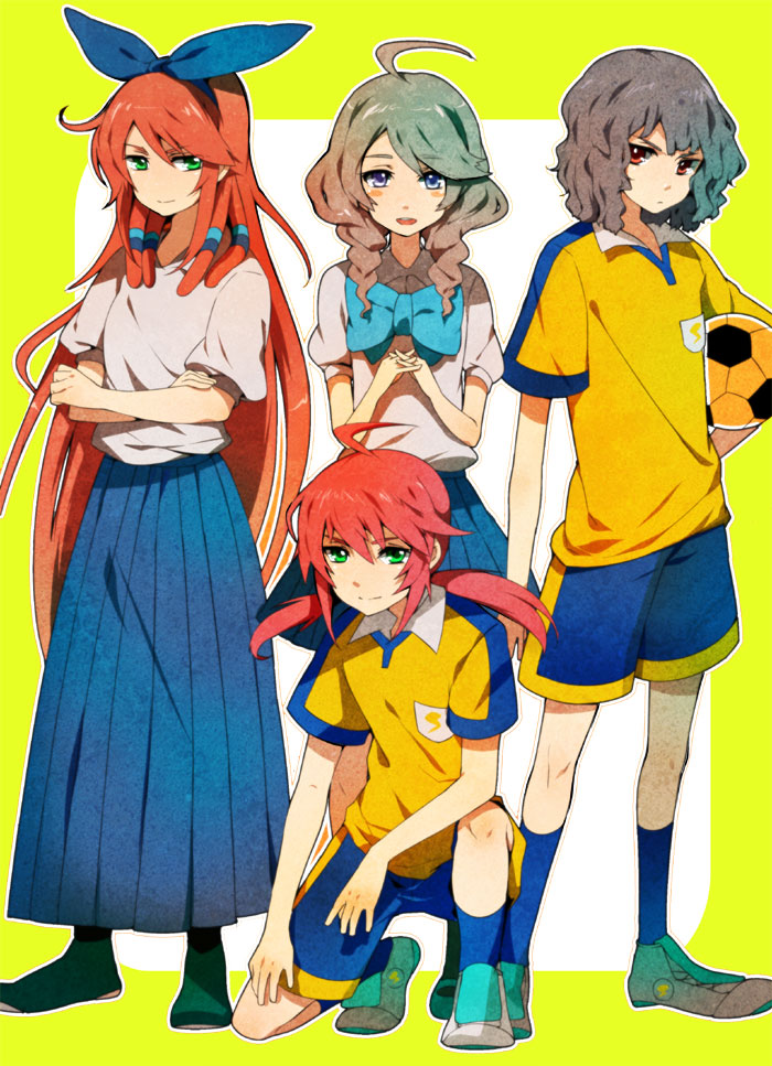 kirino ranmaru, yamana akane, and seto midori (inazuma eleven and 1 more) drawn by akishima_kei