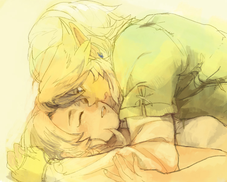 link and ilia (the legend of zelda and 1 more) drawn by yo_mo