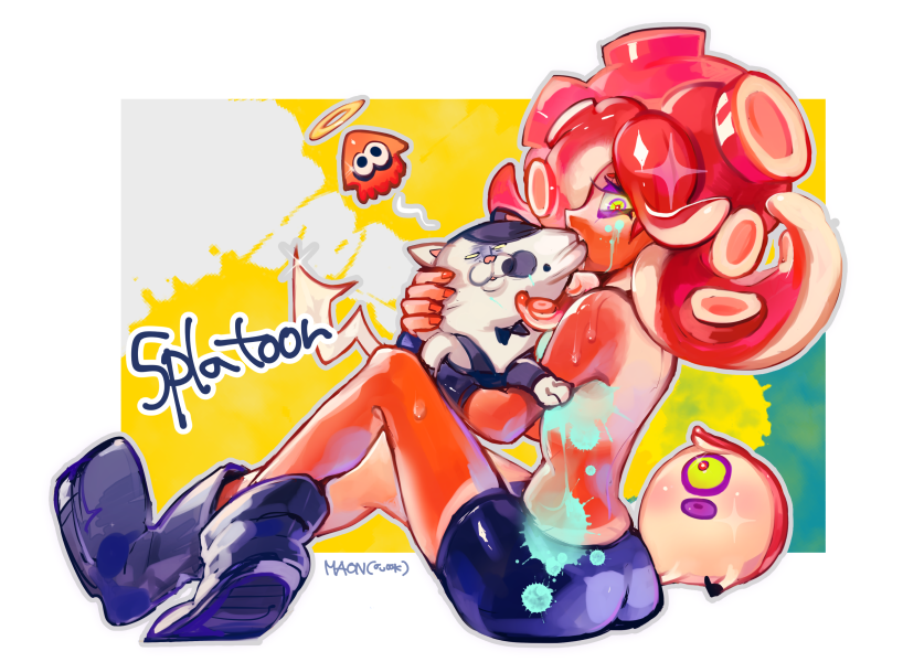 octoling player character, takozonesu, judd, and octoball (splatoon and 1 more) drawn by matk0210