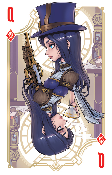 caitlyn (league of legends) drawn by phantom_ix_row