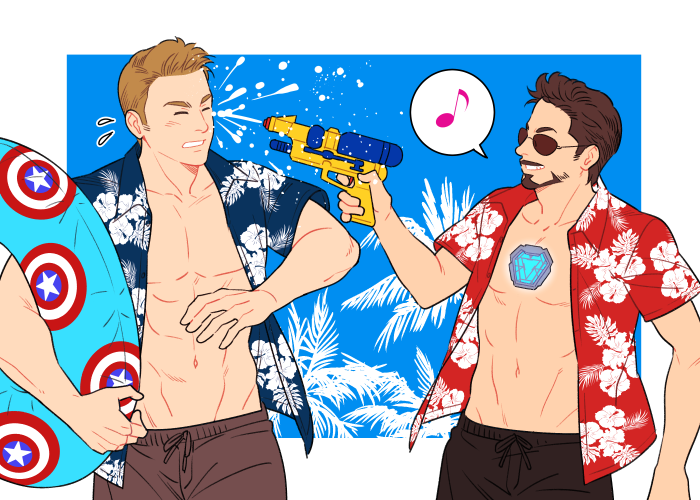 steve rogers and tony stark (marvel and 2 more) drawn by yukko93