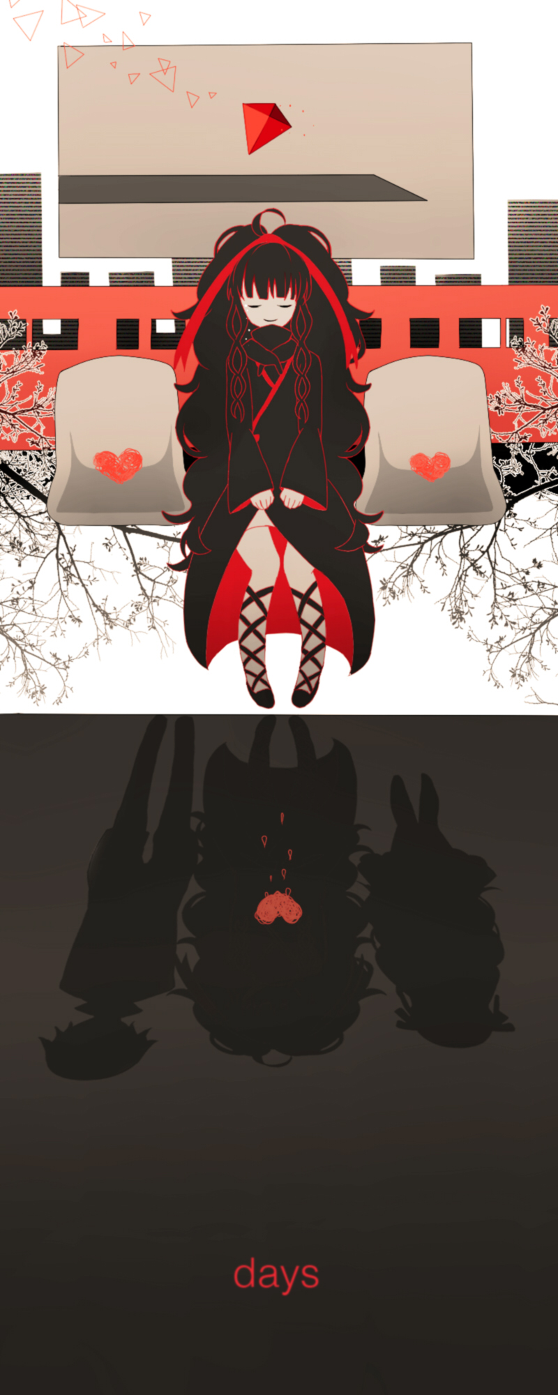 azami, kozakura shion, and tsukihiko (kagerou project and 1 more) drawn by yuryi-0728