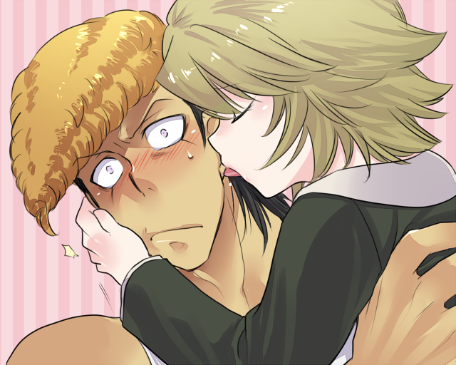 fujisaki chihiro and owada mondo (danganronpa and 1 more) drawn by watarizora_tsubamemaru