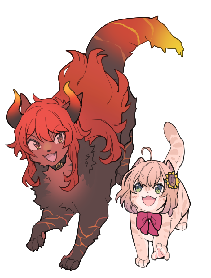 honma himawari and dola (nijisanji) drawn by mitsumine_(ookami_no_oyashiro)