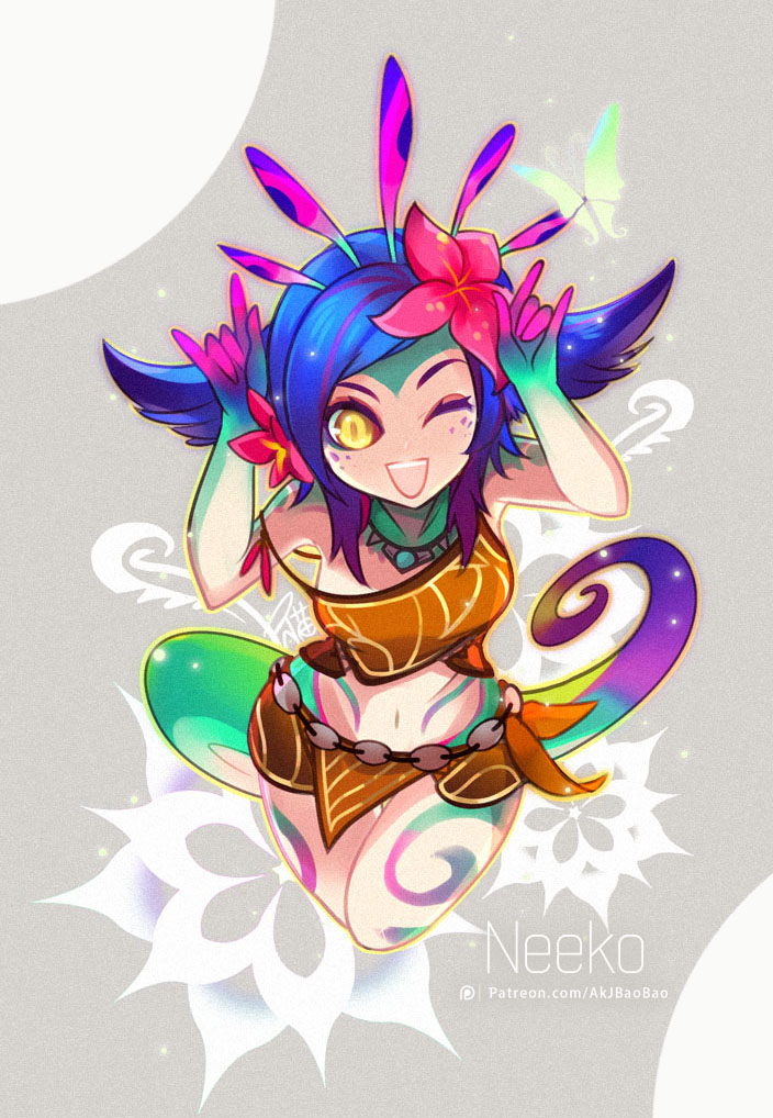 neeko (league of legends) drawn by aa2233a