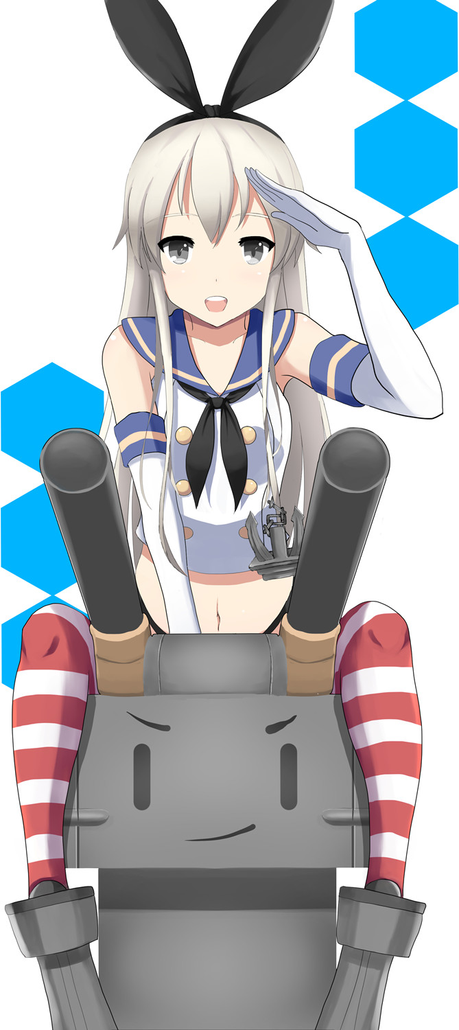 shimakaze and rensouhou-chan (kantai collection) drawn by vblue