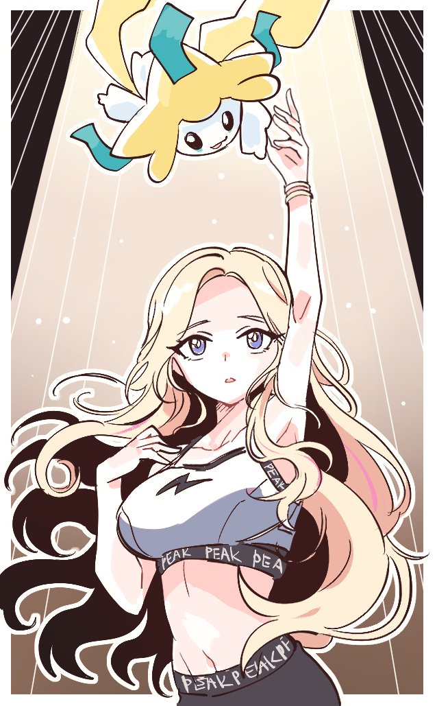 jirachi and juo sena (pokemon and 2 more) drawn by millcookie_pro