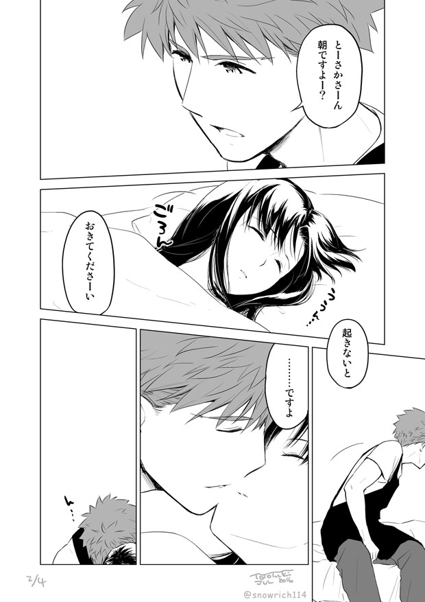 tohsaka rin and emiya shirou (fate and 1 more) drawn by iida_toyoyuki