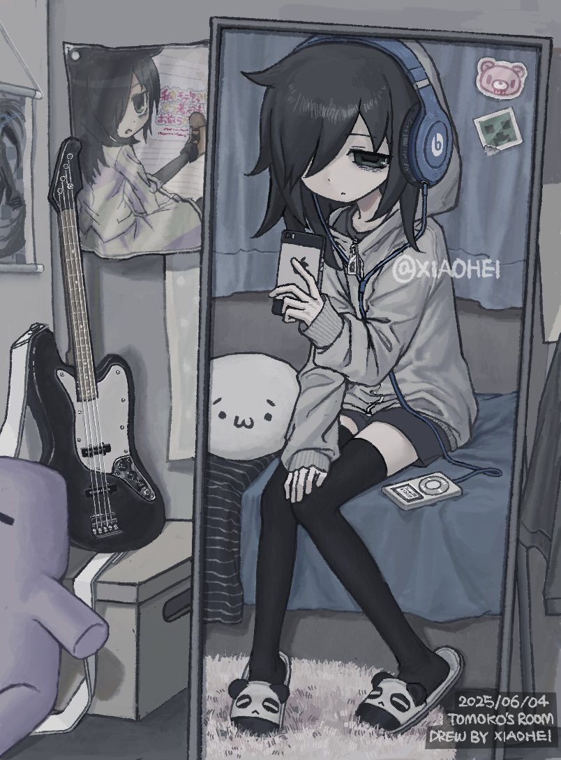 kuroki tomoko, creeper, shoboon, and gloomy bear (watashi ga motenai no wa dou kangaetemo omaera ga warui! and 3 more) drawn by xi7197269767042