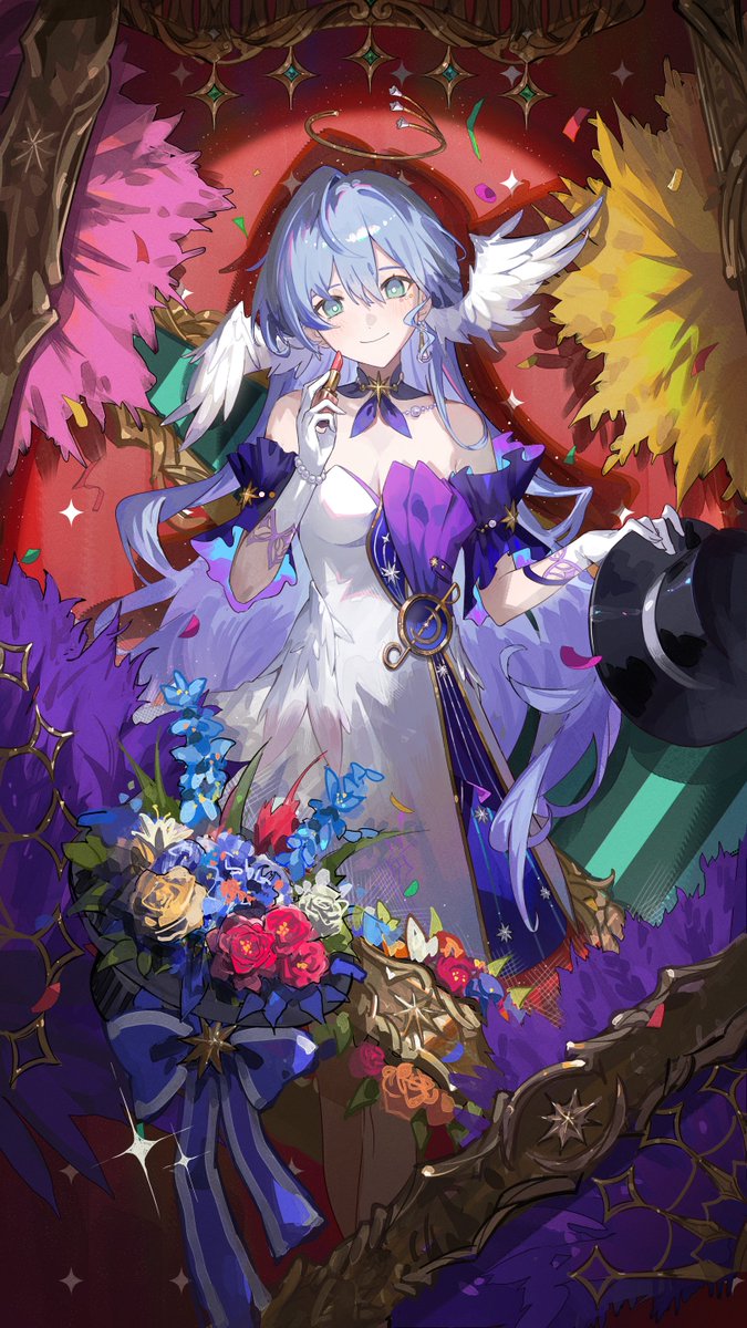 robin (honkai and 1 more) drawn by krin_(krinnin)