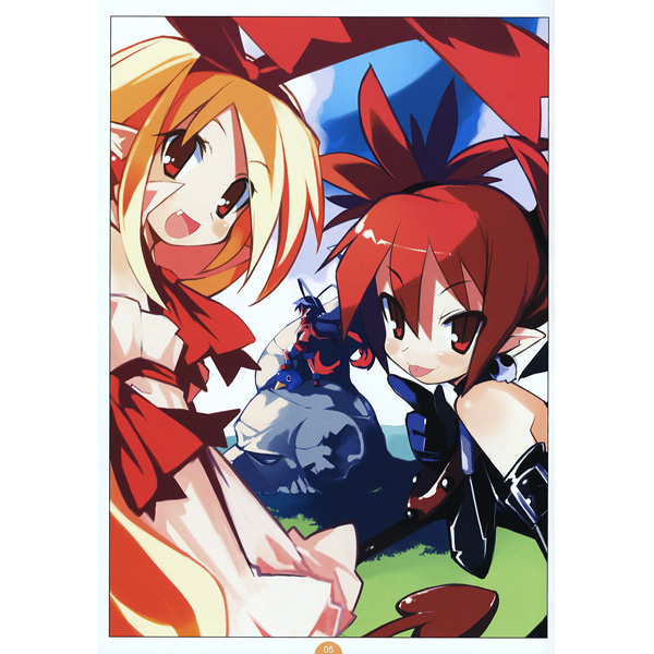 etna, prinny, flonne, and laharl (disgaea and 1 more) drawn by yamamoto_keiji