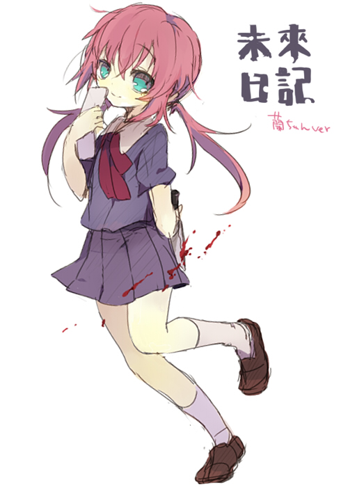 kirino ranmaru and gasai yuno (inazuma eleven and 2 more) drawn by suzumori_uina