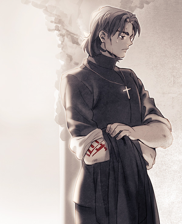 kotomine kirei (fate and 1 more) drawn by taa_(acid)