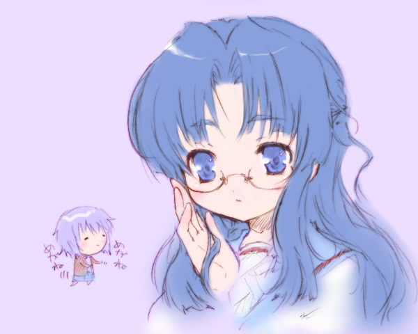 nagato yuki and asakura ryoko (suzumiya haruhi no yuuutsu) drawn by pokomi
