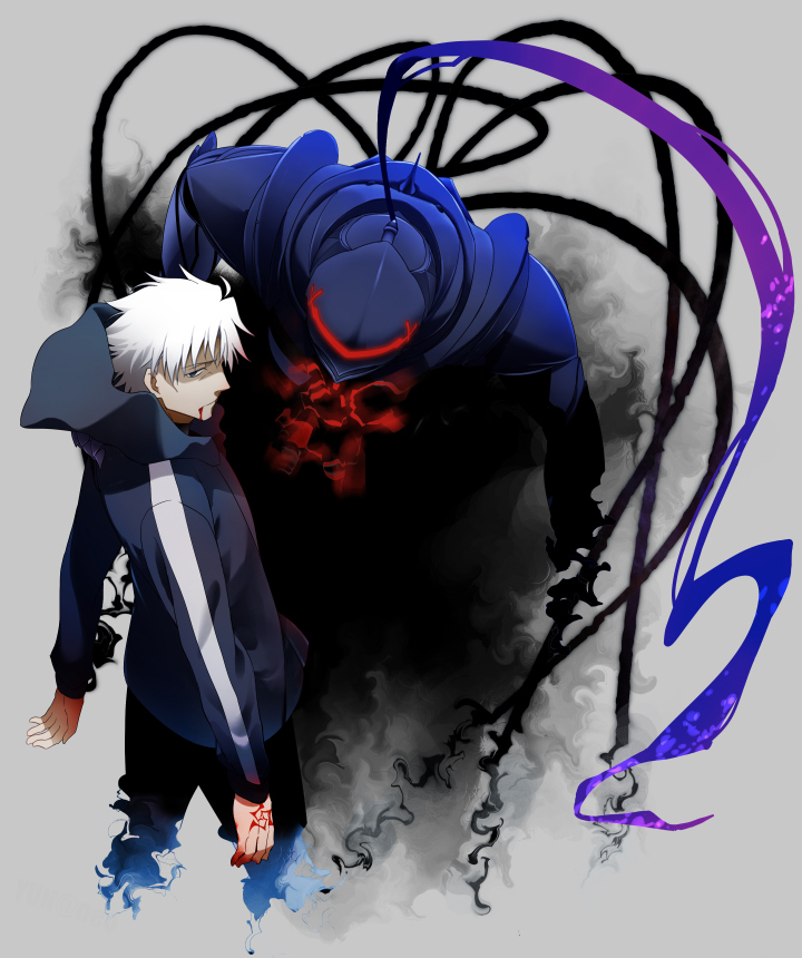 matou kariya and berserker (fate and 1 more) drawn by yun_(neo)