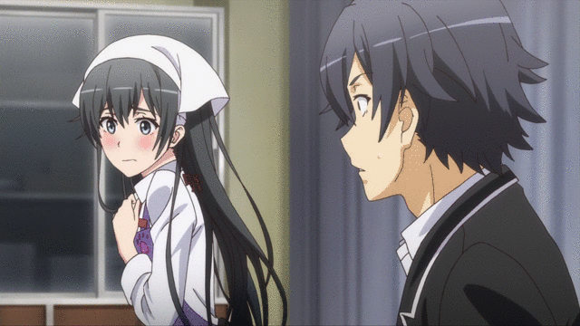 yukinoshita yukino and hikigaya hachiman (yahari ore no seishun lovecome wa machigatteiru.)