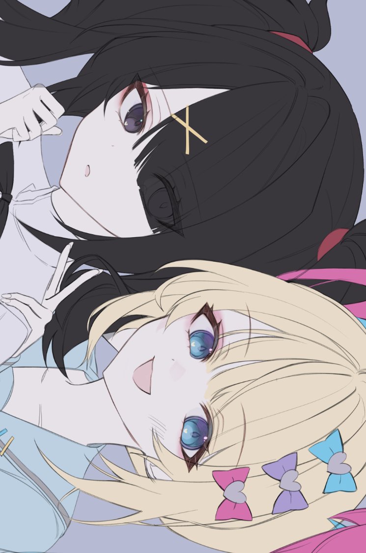 chouzetsusaikawa tenshi-chan and ame-chan (needy girl overdose) drawn by ddahee_1
