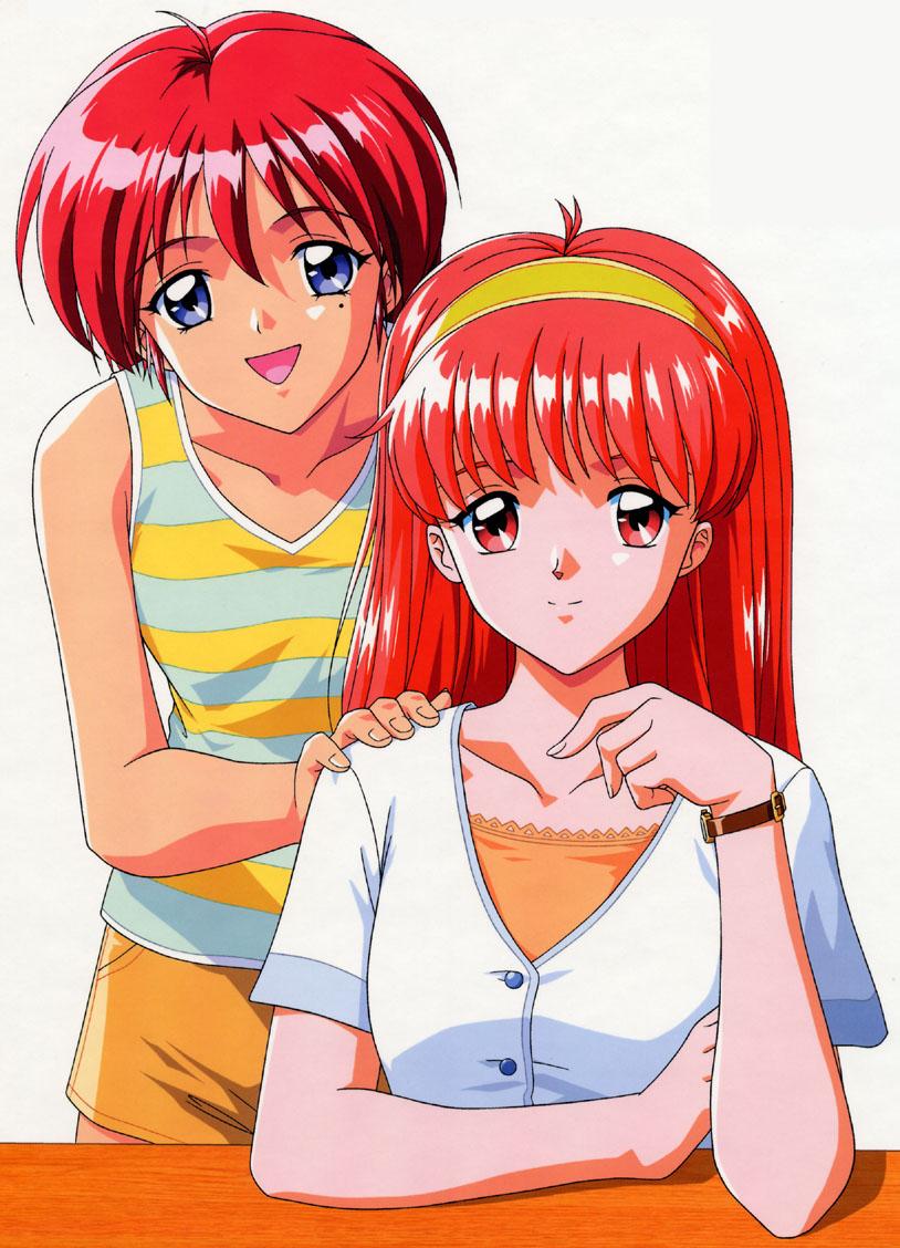 hinomoto hikari and fujisaki shiori (tokimeki memorial and 2 more) drawn by kokura_masashi