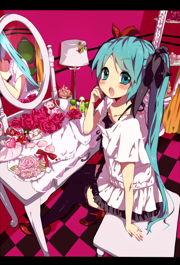 hatsune miku (vocaloid and 1 more) drawn by usami_(pixiv1360061)