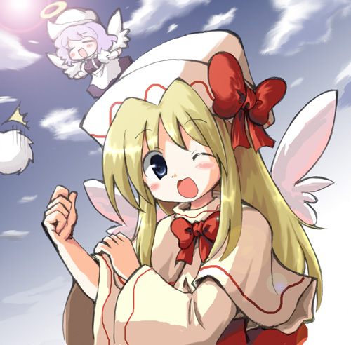 letty whiterock, lily white, and kedama (touhou) drawn by vu_(oyavun)