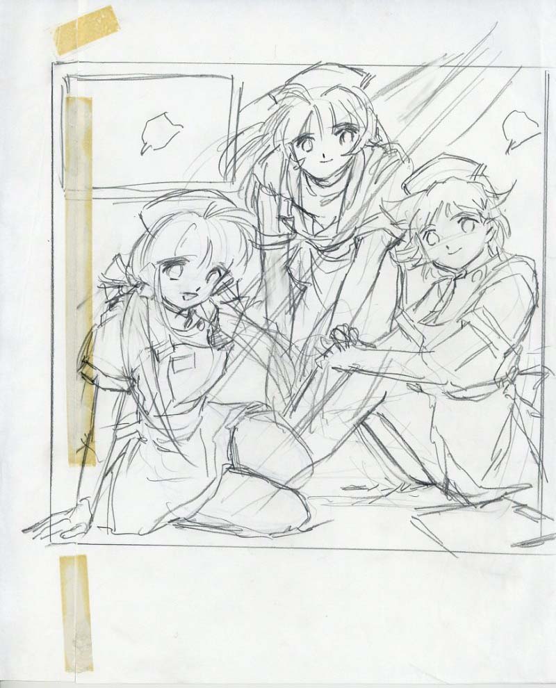 sonoda emiko, morisaki ayano, and kajiyama jun (candy stripe: minarai tenshi) drawn by satou_jun_(artist)