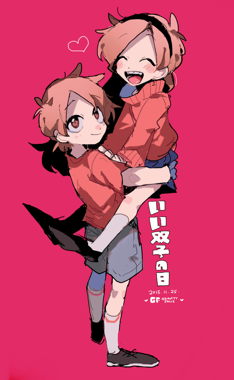 mabel pines and dipper pines (gravity falls) drawn by gomoku_(gomoku418)