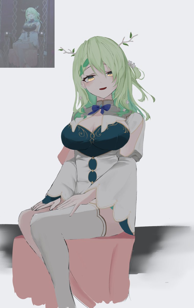 ceres fauna (hololive and 1 more) drawn by immakms_zzz