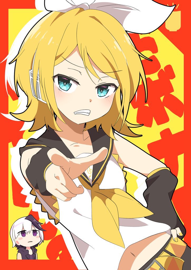 kagamine rin and flower (vocaloid) drawn by kuroiwa_brs