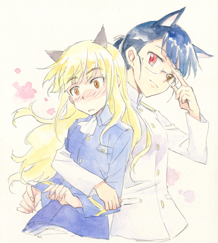 perrine h. clostermann and sakamoto mio (world witches series and 1 more) drawn by agahari
