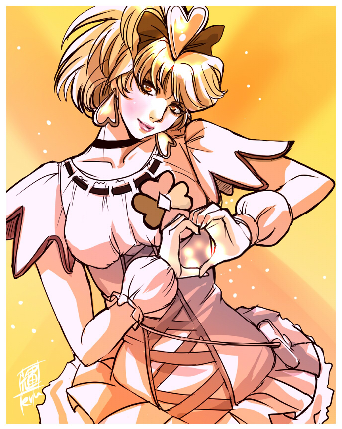 yamabuki inori and cure pine (precure and 1 more) drawn by teruchan