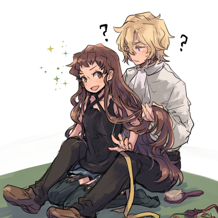 isuzu and lunderhaus cord (log horizon) drawn by mo_(deciliter)