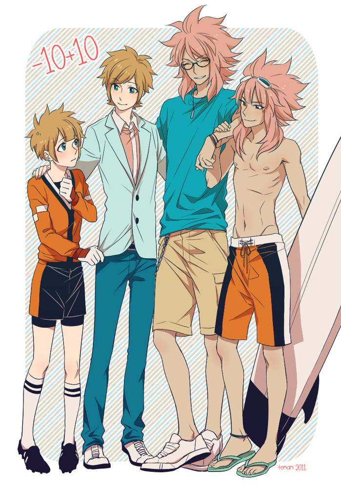 tsunami jousuke and tachimukai yuuki (inazuma eleven go and 1 more) drawn by temari114